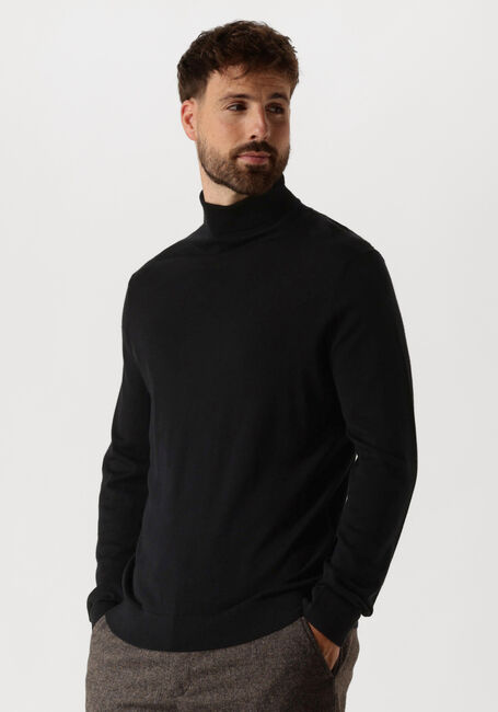 Schwarze SELECTED HOMME Rollkragenpullover SLHTRAY LS KNIT MERINO ROLL NECK - large