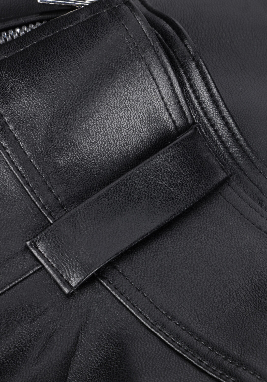 Schwarze VANILIA Midirock VEGAN LEATHER SKIRT - large