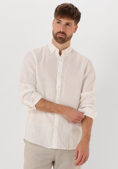 Weiße SCOTCH & SODA Casual-Oberhemd LINEN SHIRT LS BUTTON-D - large