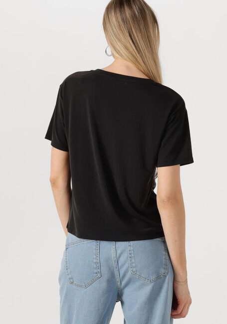 Schwarze OBJECT T-shirt OBJANNIE RE S/S V-NECK TOP - large