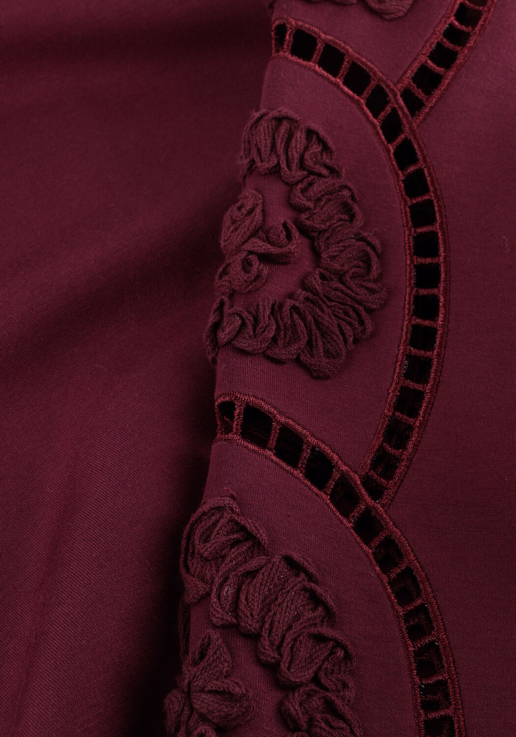 Bordeaux OBJECT Pullover OBJDORINA LO L/S SWEAT TOP - large