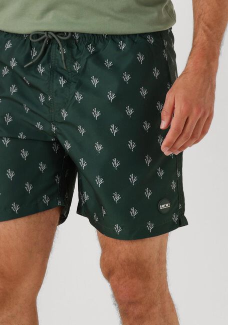 Grüne SHIWI Badehosen MEN MIKE SWIM SHORTS 7 INCH SKETCHED CORAL - large
