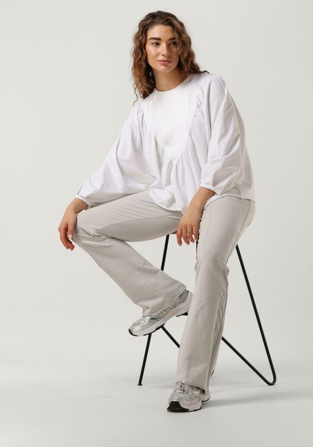 Weiße 10DAYS Bluse BALLOON SLEEVE BLOUSE - large