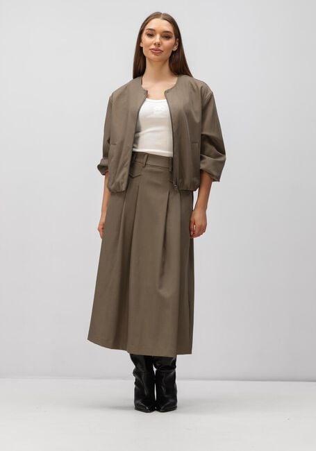 Khaki CO'COUTURE Midirock LUNA POCKET PLEAT SKIRT - large