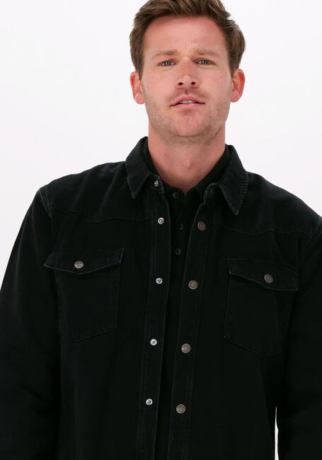 Schwarze COLOURFUL REBEL Overshirt MASON WASHED DENIM SHIRT - large