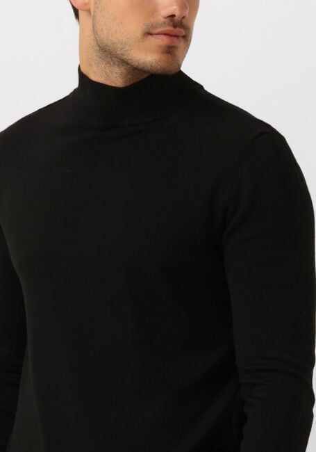 Schwarze PURE PATH Rollkragenpullover ESSENTIAL KNIT MOCKNECK SWEATER - large