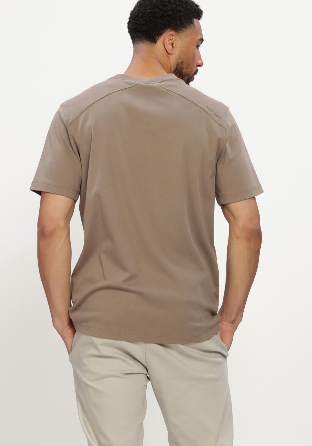 Taupe CAST IRON T-shirt SHORT SLEEVE R-NECK REGULAR FIT INTERLOCK - large