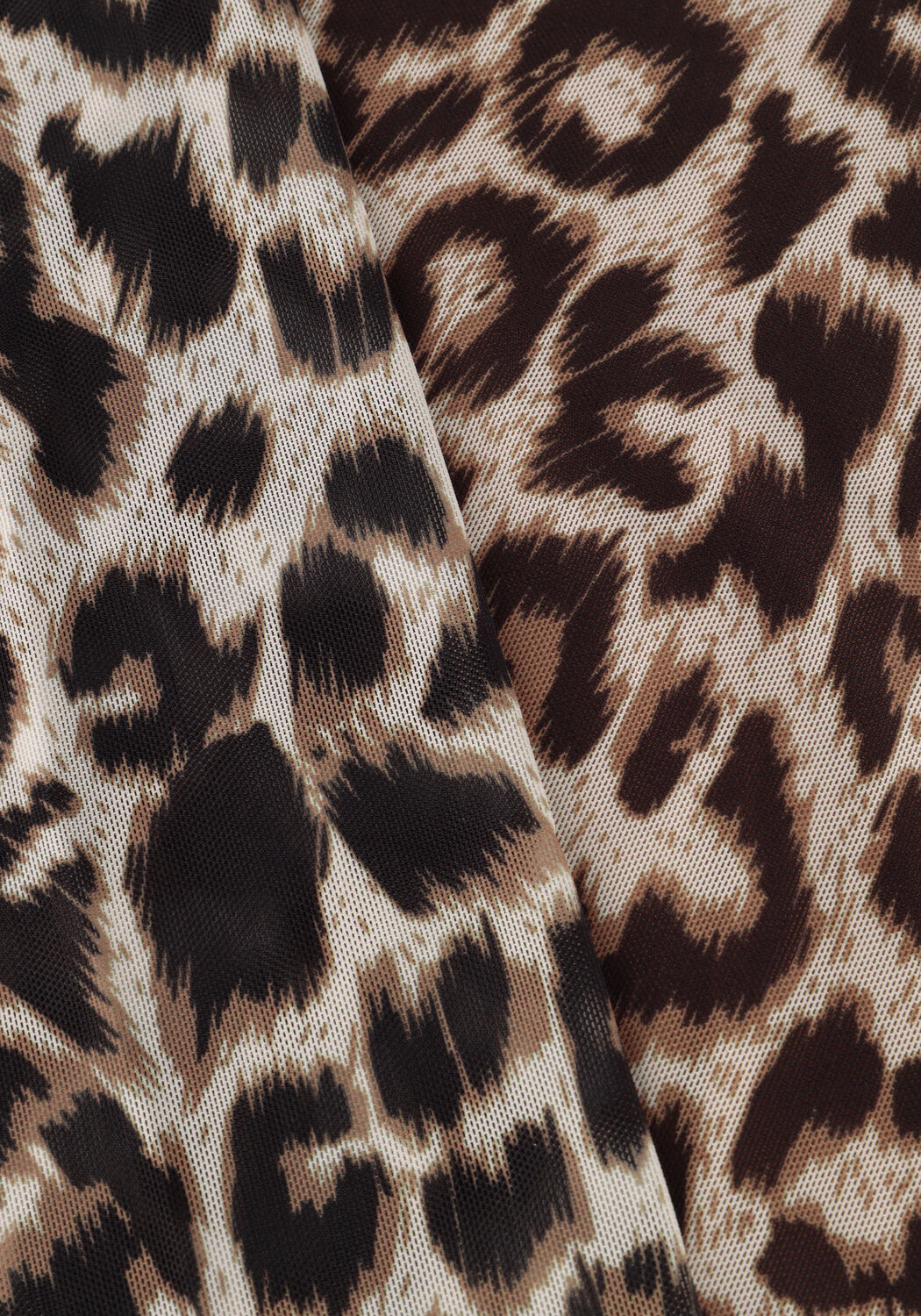 Braune CATWALK JUNKIE Tops & T-shirts MESH TURTLE NECK LEOPARD LONG SLEEVE - large