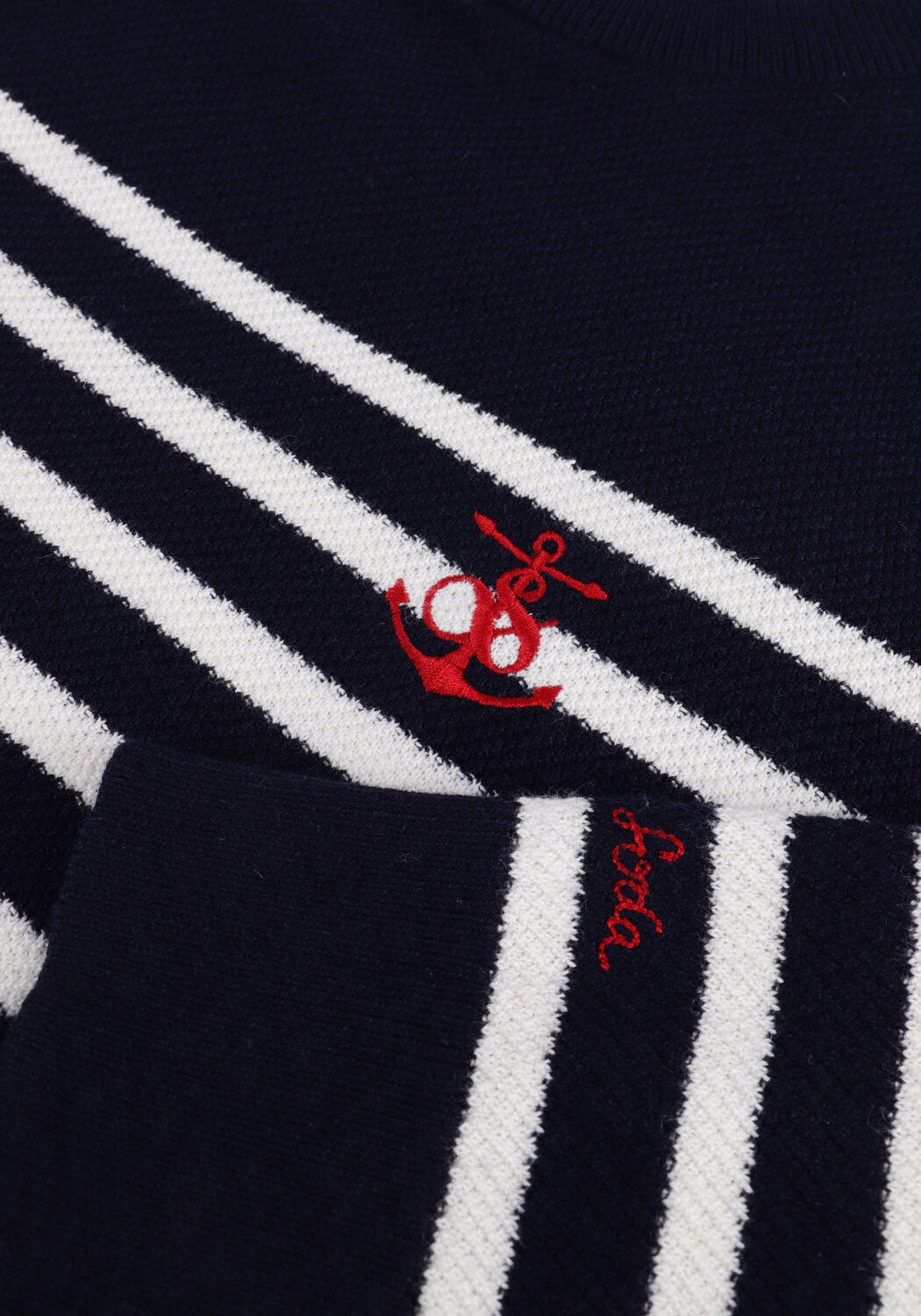 Blaue SCOTCH & SODA Pullover STRIPED CREWNECK PULLOVER - large