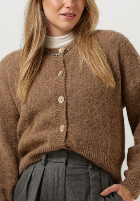 Camelfarbene BY-BAR Strickjacke RILEY ECO CARDIGAN - large