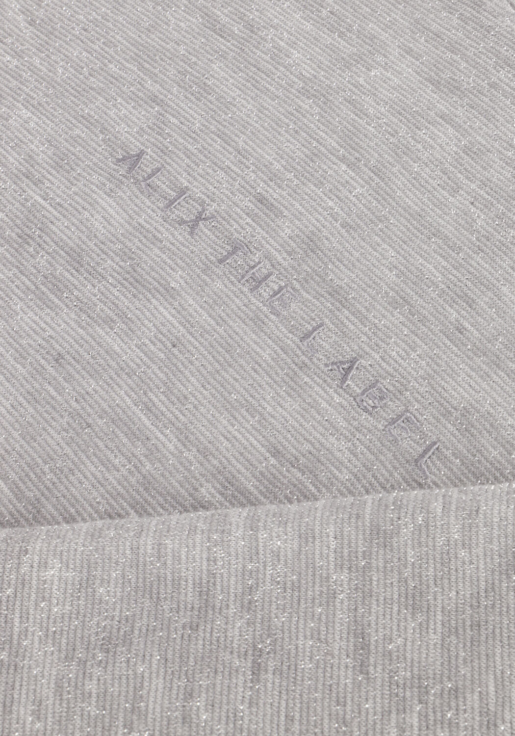 Silberne ALIX THE LABEL Top LADIES KNITTED SHEER T-SHIRT - large