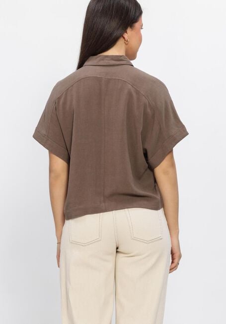 Braune SELECTED WOMEN Blusen SLFVIVA SS CROPPED SUN SHIRT - large