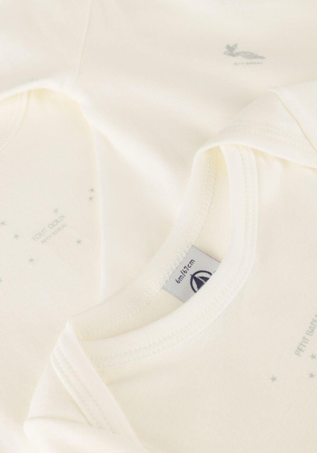 Wei&szlig;e PETIT BATEAU Strampler 5 BODIES US ML - large