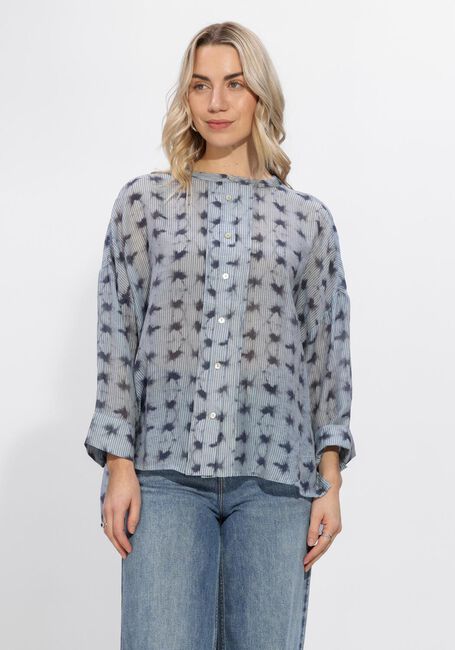 Blaue SUMMUM Blusen BLOUSE TIE DYE STRIPE - large