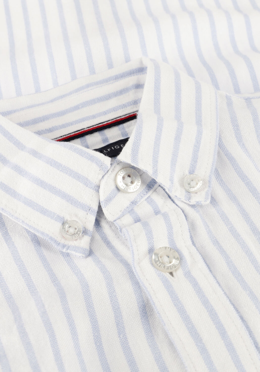 Hellblau TOMMY HILFIGER Klassische Hemden LINEN BLEND STRIPED SHIRT LS - large