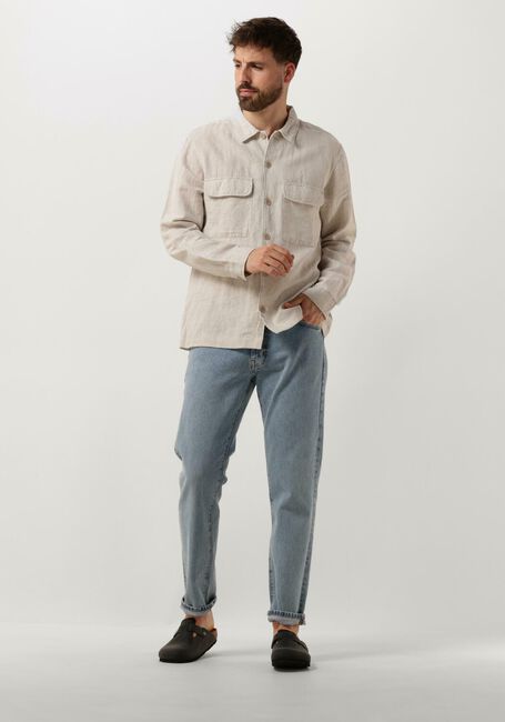 Beige SELECTED HOMME Casual-Oberhemd SLHMADS-LINEN OVERSHIRT LS NOOS - large