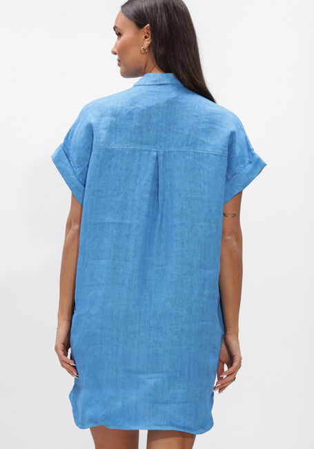 Blaue BY-BAR Minikleid HELLA LINEN DRESS - large