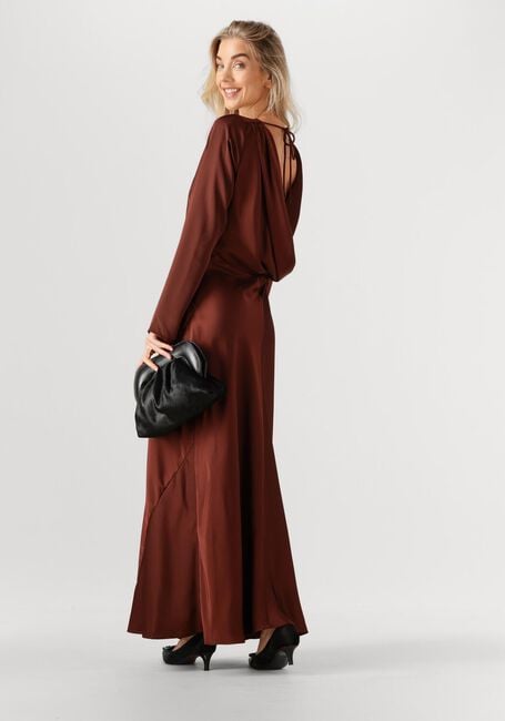 Braune CO'COUTURE Midikleid SAFIRACC WATERFALL BACK DRESS - large