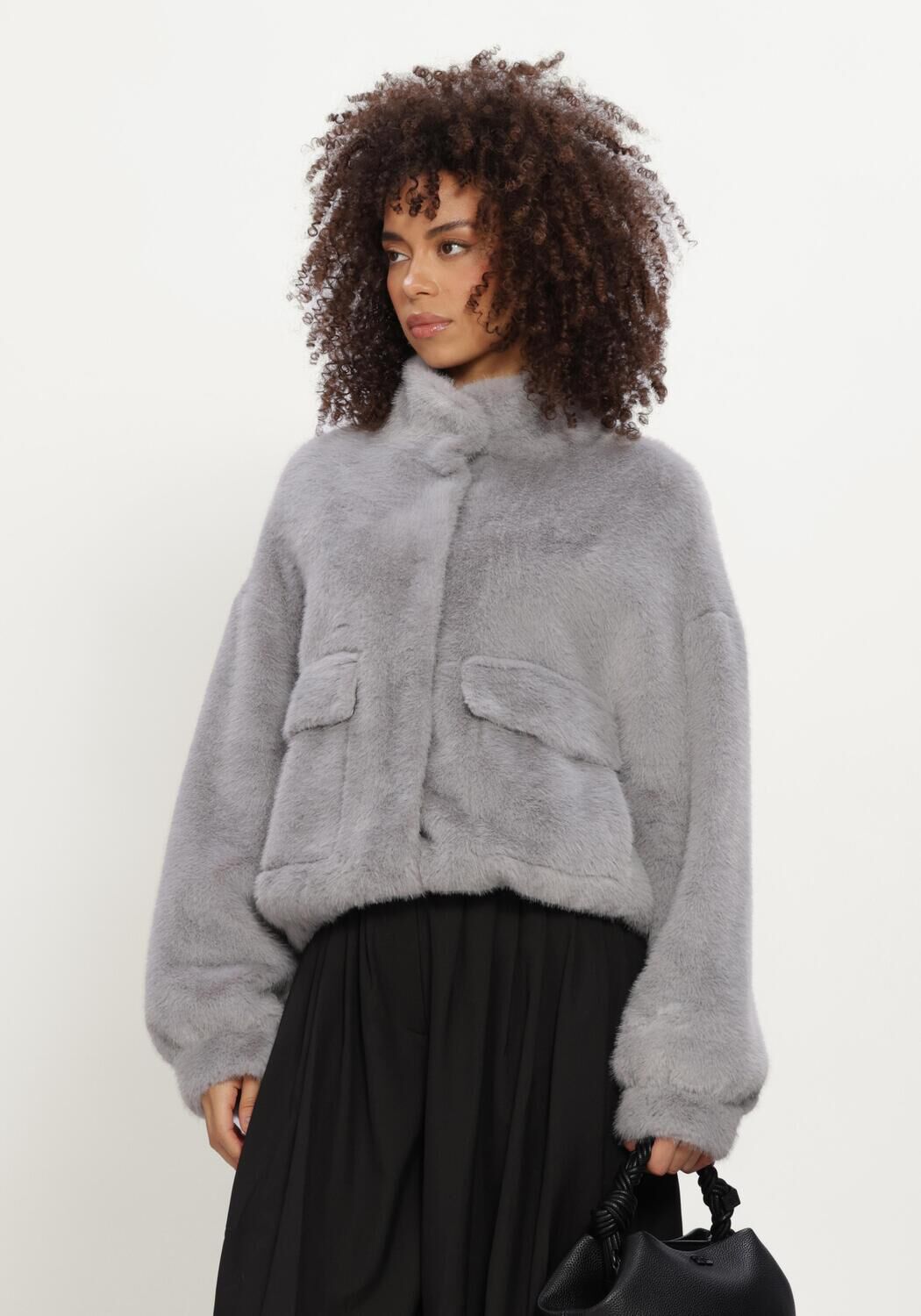 Graue IBANA Fake-Fur-Jack CHARLEY - large
