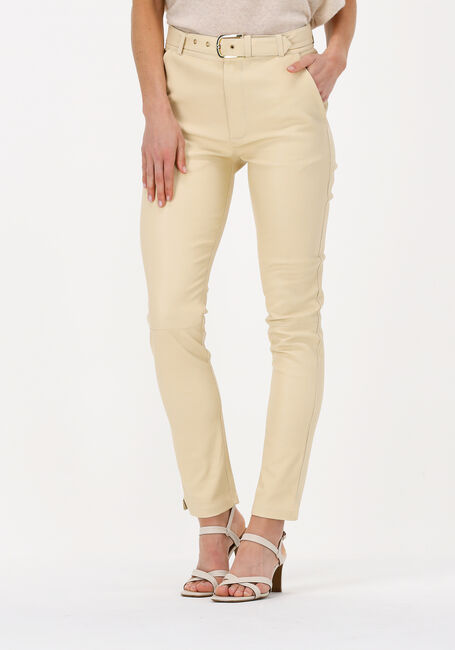 Sand EST'SEVEN Chino EST’MISCHA PANTS BELT LEATHER - large