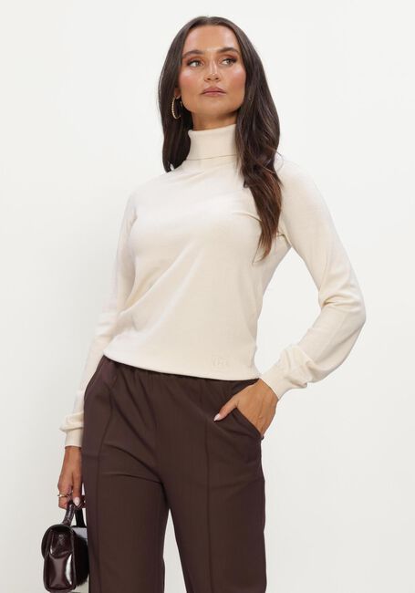 Ecru SILVIAN HEACH Pullover SWEATER TURTLENECK RECIK - large