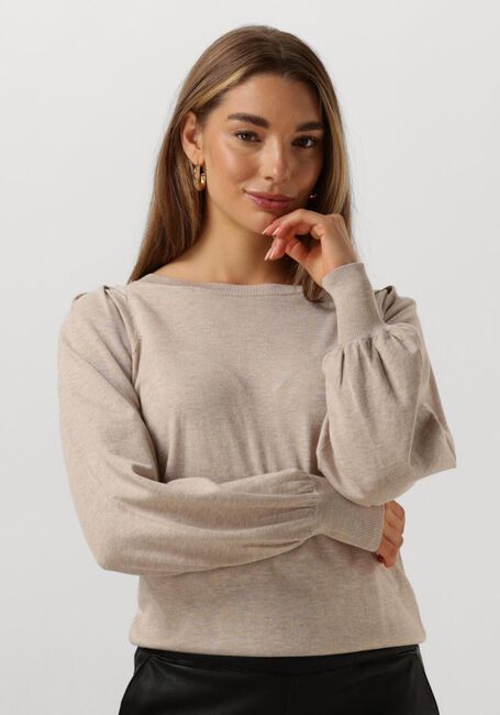 Beige SUMMUM Pullover ROUND NECK SWEATER SOFT VISCOSE POLYAMIDE KNIT - large