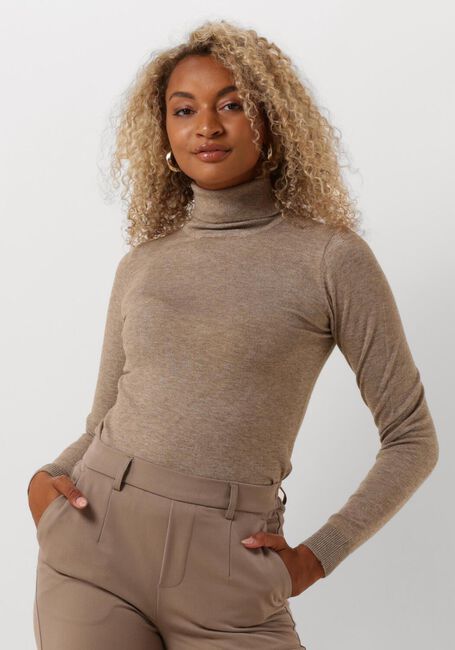 Taupe OBJECT Rollkragenpullover OBJTHESS L/S ROLLNECK KNIT PULLOVER - large