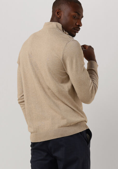 Beige SELECTED HOMME Pullover SLHBERG HALF ZIP CARDIGAN NOOS - large