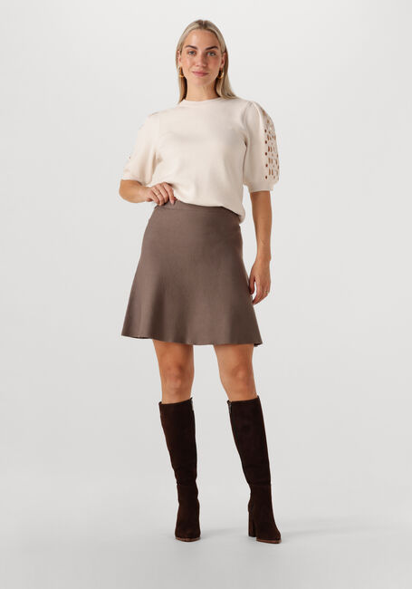 Braune OBJECT Minirock OBJREYNARD HW SHORT KNIT SKIRT - large