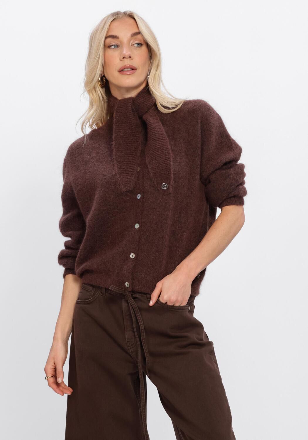 Braune STUDIO ANNELOES Pullover Bibi cardigan - large