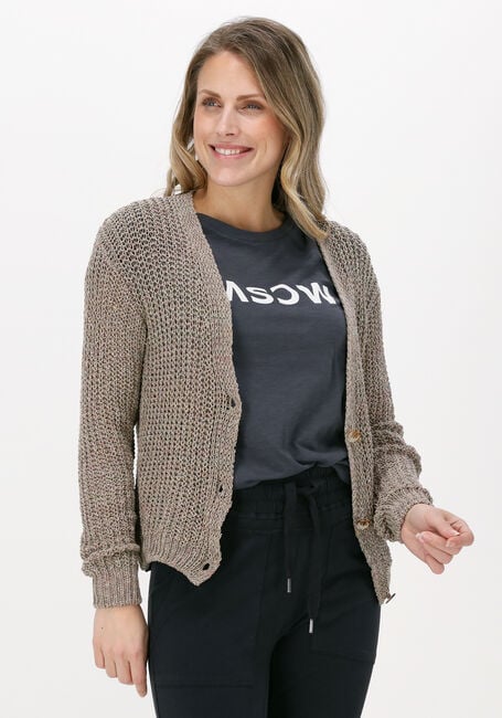 Camelfarbene MOSCOW Strickjacke HOLLY - large