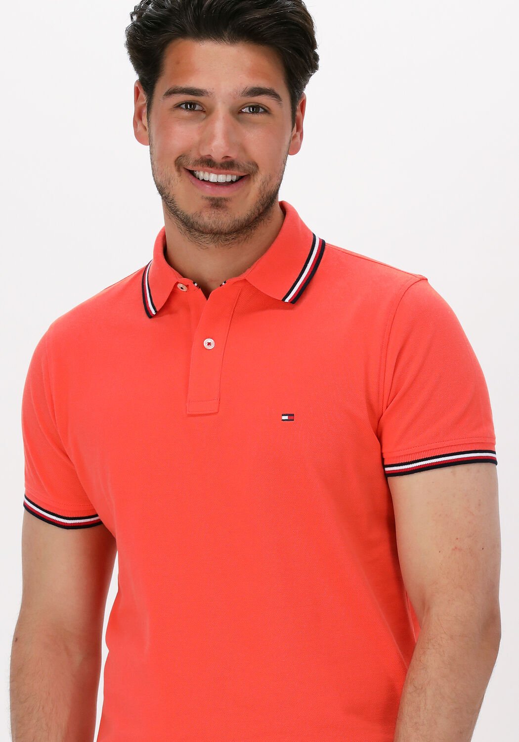 Orangene TOMMY HILFIGER Polo Shirt TOMMY TIPPED SLIM POLO Omoda