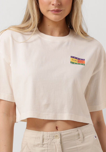 Weiße TOMMY JEANS T-shirt TJW OVS CRP SUMMER FLAG TEE3 - large