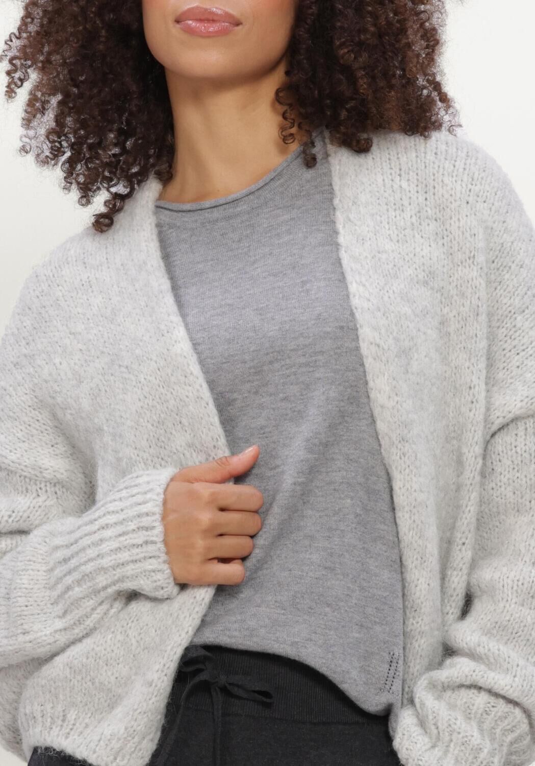 Hellgrau KNIT-TED Strickjacke BECKY CARDIGAN - large