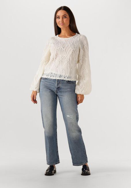 Nicht-gerade weiss OBJECT Top OBJLUCIE L/S RE O-NECK TOP - large