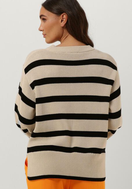 Schwarze MODSTRÖM Pullover CORBIN MD STRIPE O-NECK - large