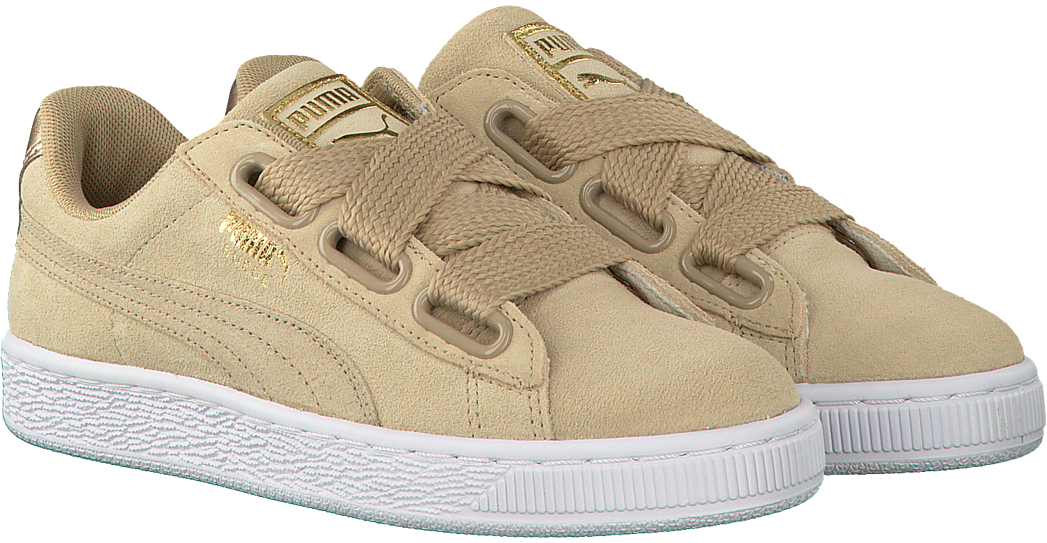 Beige PUMA Sneaker SUEDE HEART SATIN | Omoda