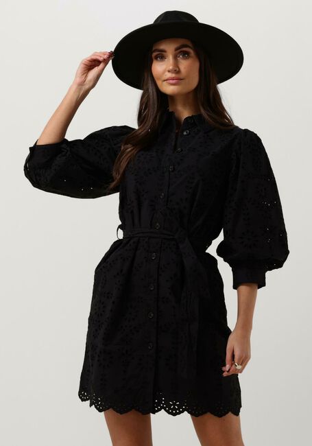 Schwarze SCOTCH & SODA Minikleid PUFF SLEEVE COTTON MIDI DRESS - large