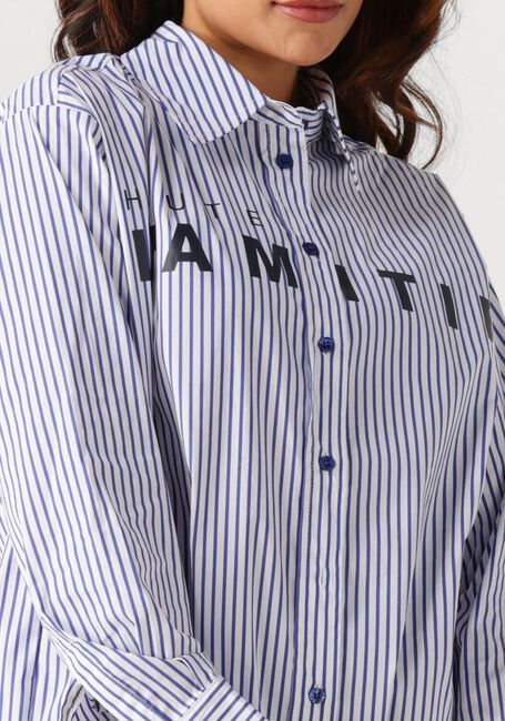 Blaue HAUTE L'AMITIÉ Blusen STRIPE CHEST LOGO SHIRT - large