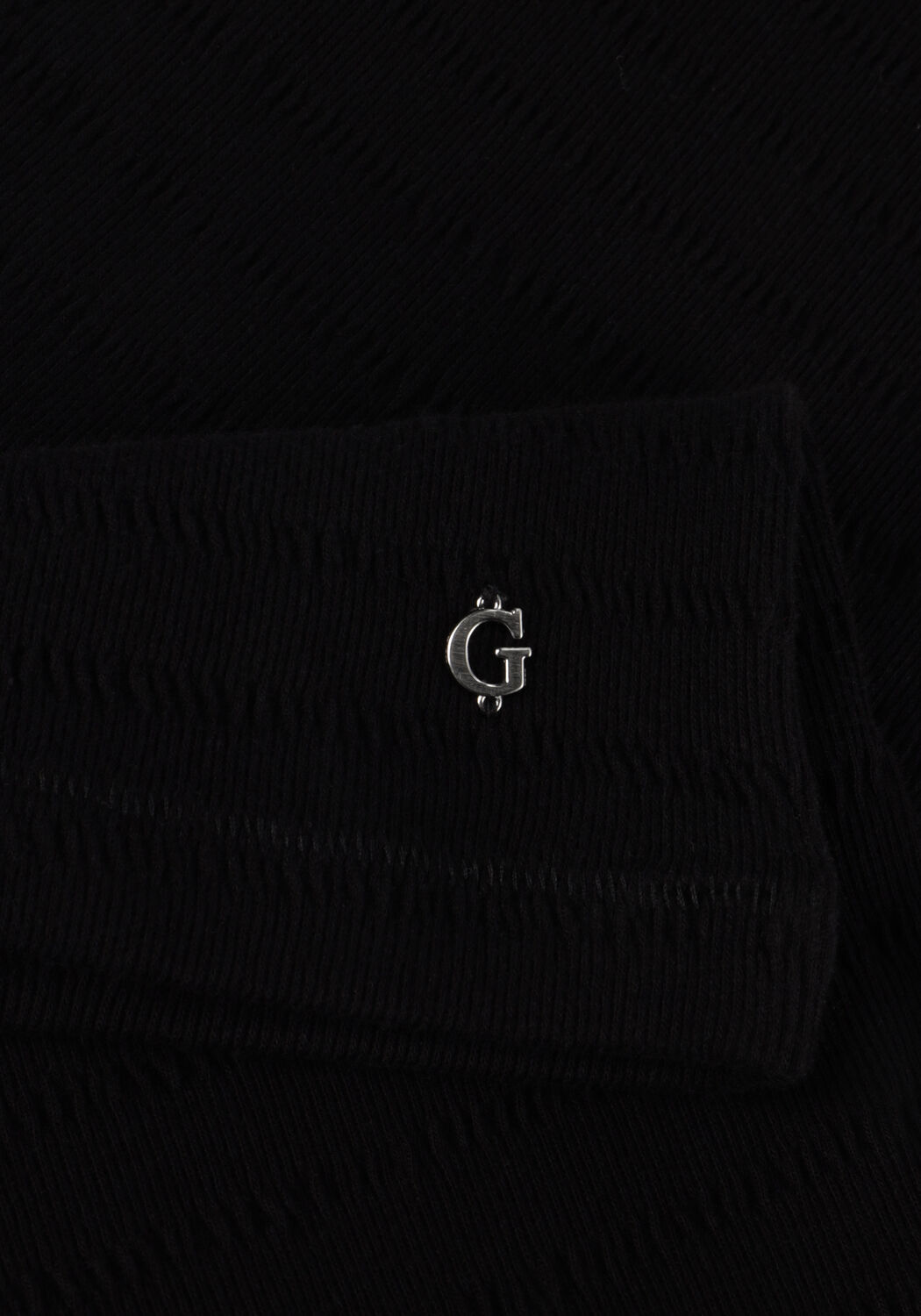 Schwarze GUESS Top SL DENISA STRIPED TOP - large