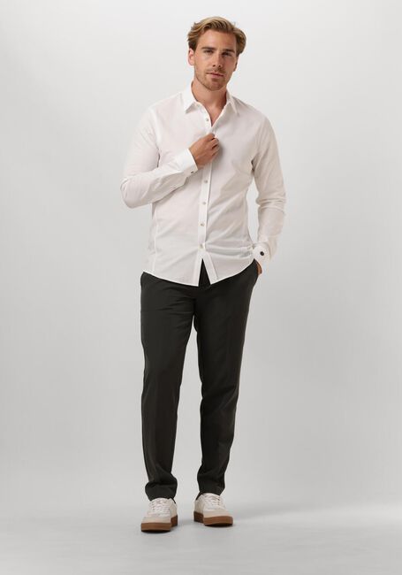 Weiße CAST IRON Casual-Oberhemd LONG SLEEVE SHIRT TWILL JERSEY 2 TONE - large