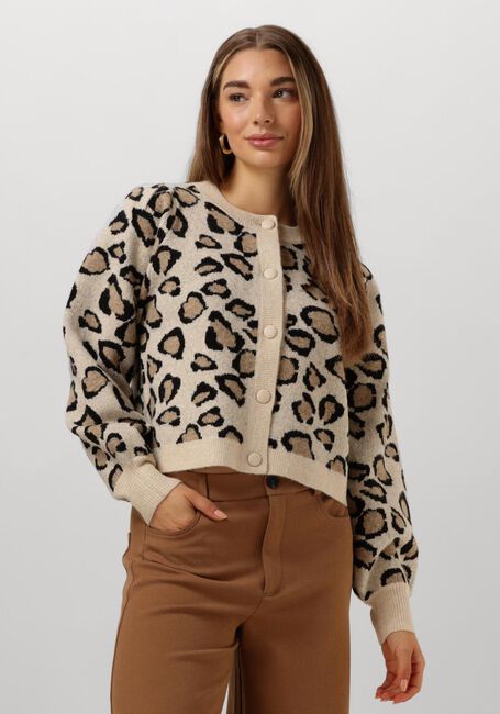 Mehrfarbige/Bunte SUMMUM Strickjacke KNITTED CARDIGAN LEOPARD JACQUARD KNIT - large
