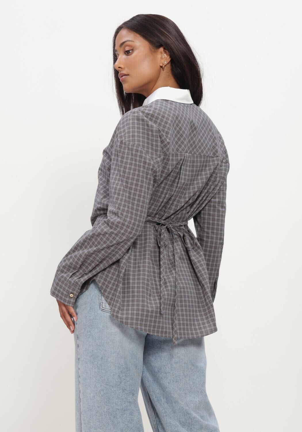 Graue MODSTR&Ouml;M Blusen DAMARISMD SHIRT - large