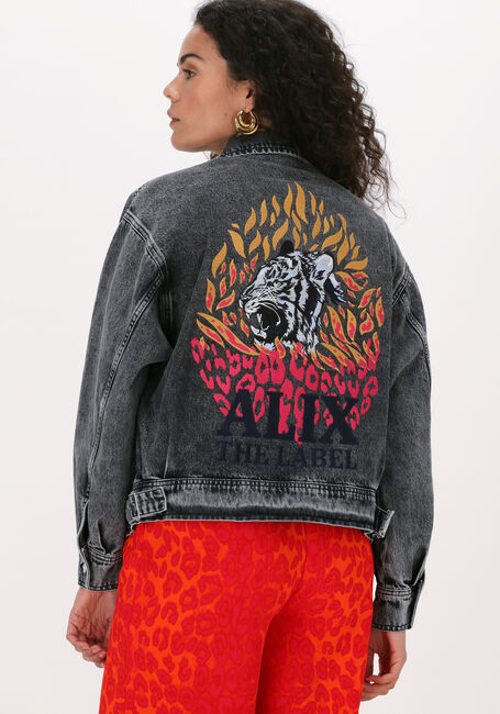 Graue ALIX THE LABEL Jeansjacke EMBROIDERD DENIM WAISTCOAT 321 - large