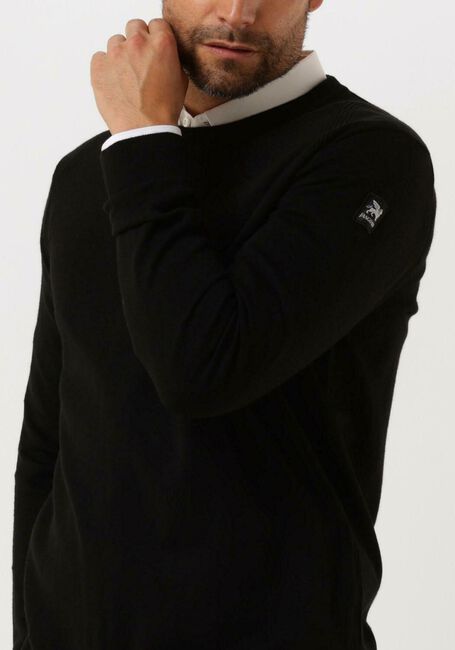 Schwarze VANGUARD Pullover R-NECK 100% MERINO WOOL EXTRAFINE - large