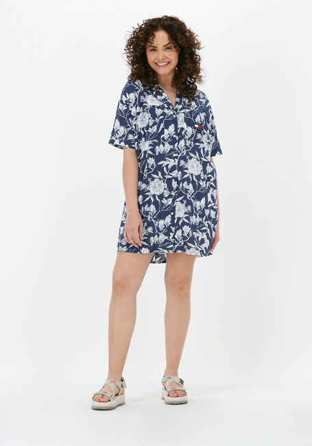 Dunkelblau TOMMY JEANS Minikleid TJW AOP SHIRT DRESS - large