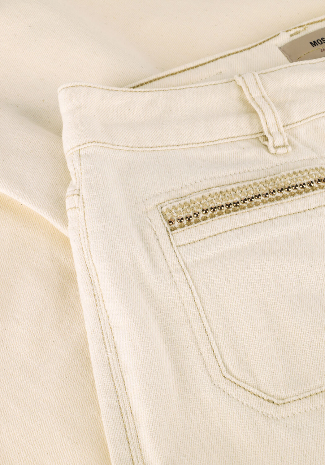 Ecru MOS MOSH Straight leg jeans MMCOLETTE CLAY JEANS - large