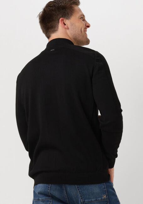 Schwarze VANGUARD Pullover HALP ZIP COLLAR COTTON STRUCTURE - large