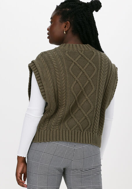 Grüne SELECTED FEMME Spencer SLFPIPER KNIT VEST M - large