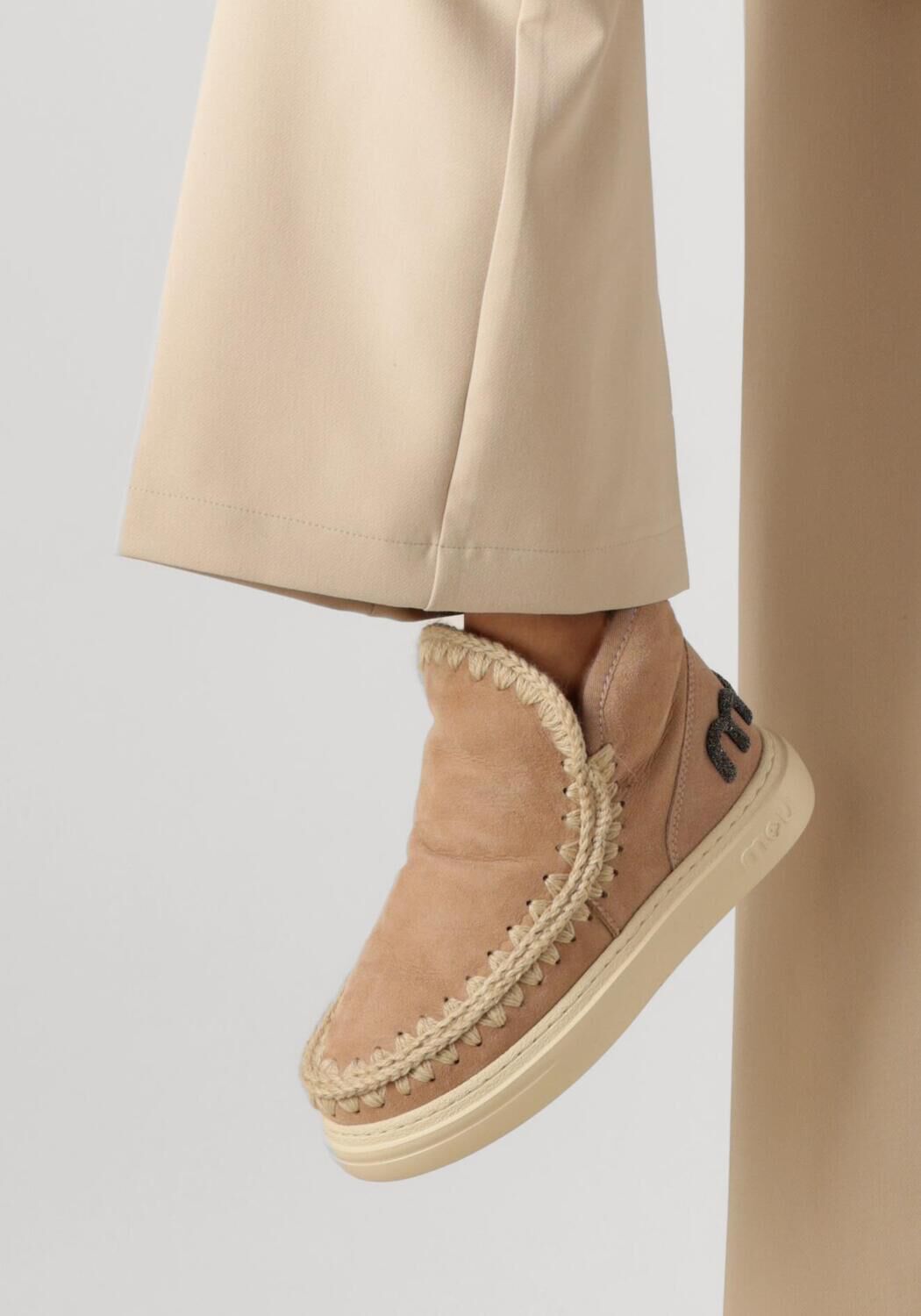 Beige MOU Winterstiefel ESKIMO SNEAKER BOLD GLITTER LOGO - large